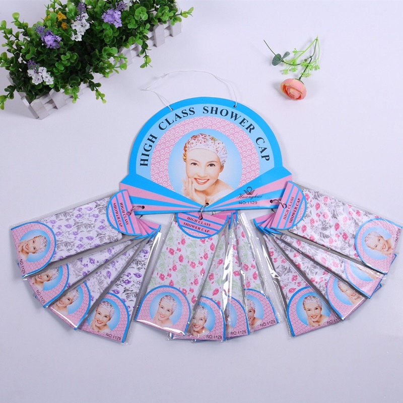 [Sỉ] Set 12 mũ chụp tóc khi tắm hình hoa