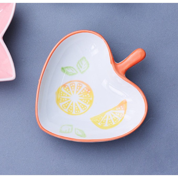 Bát sứ ăn dặm hình tim tay cầm siêu cute cho bé - Cao cấp