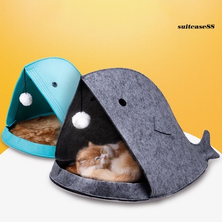 Giường Ngủ Cho Thú Cưng Hình Cá Mập Có Thể Gấp Gọn