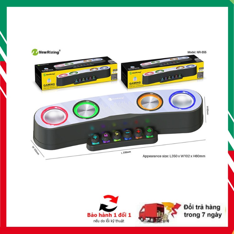 🚀Loa Bluetooth🚀 NR-555 Cao Cấp Siêu Đẹp, Âm Thanh Đỉnh ,Công Nghệ blutooth 5.0 BINTECH Bảo Hành 6 Tháng