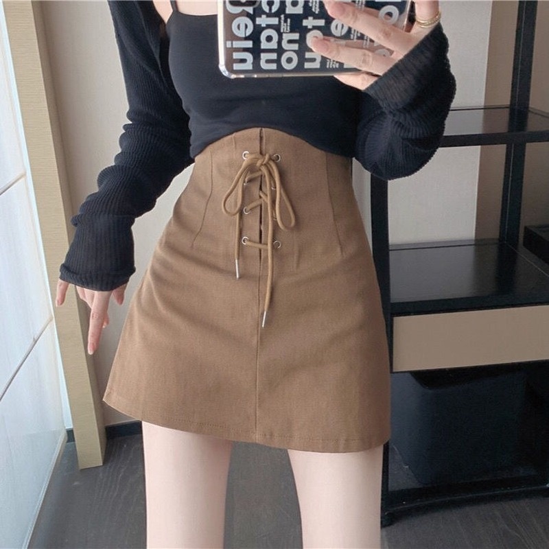 Chân Váy Chữ A Lưng Cao Thời Trang Cho Nữ