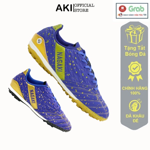 Giày đá banh cỏ nhân tạo Nagaki Toppa Xanh Dương thể thao nam chính hãng bền đẹp - NG002