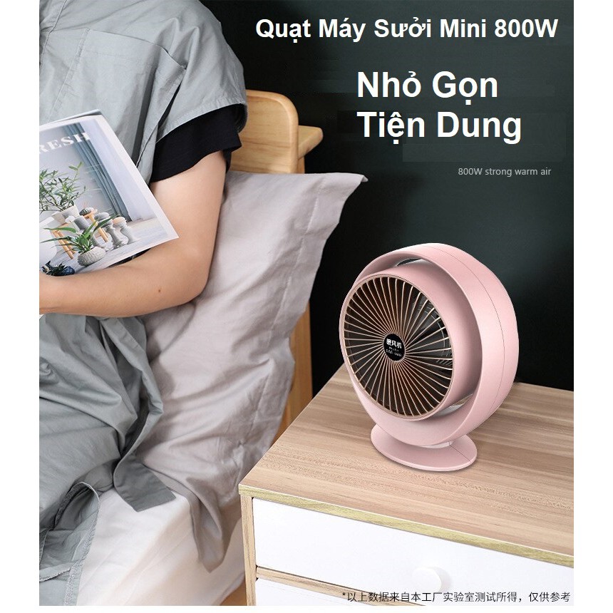 Máy Sưởi Mini Để Bàn 800W - DGS 6688 - Quạt Máy Sưởi Chuẩn Nội Địa Trung Quốc - Bảo Hành 6 Tháng