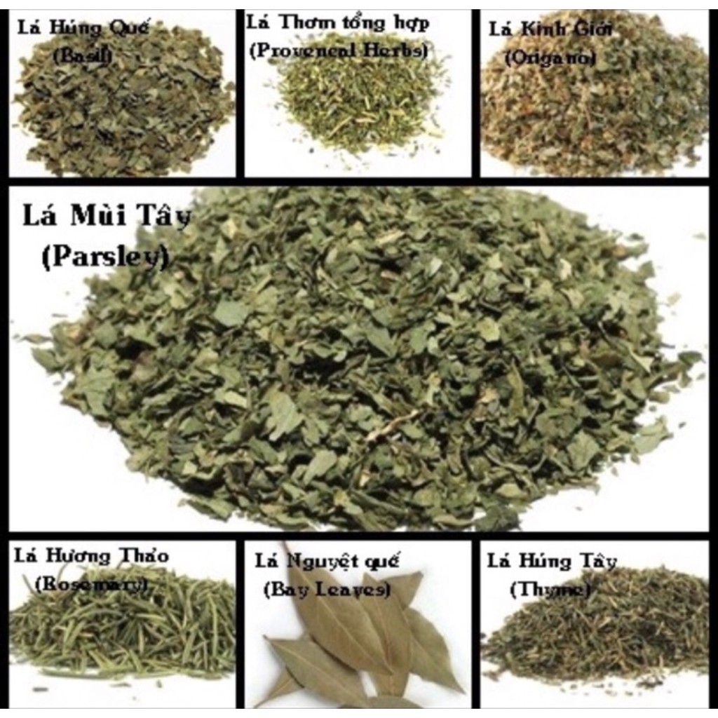 Lá thơm Oregano/Rosemary/Basil/Thyme/NguyệtQuế gói nhỏ 10g