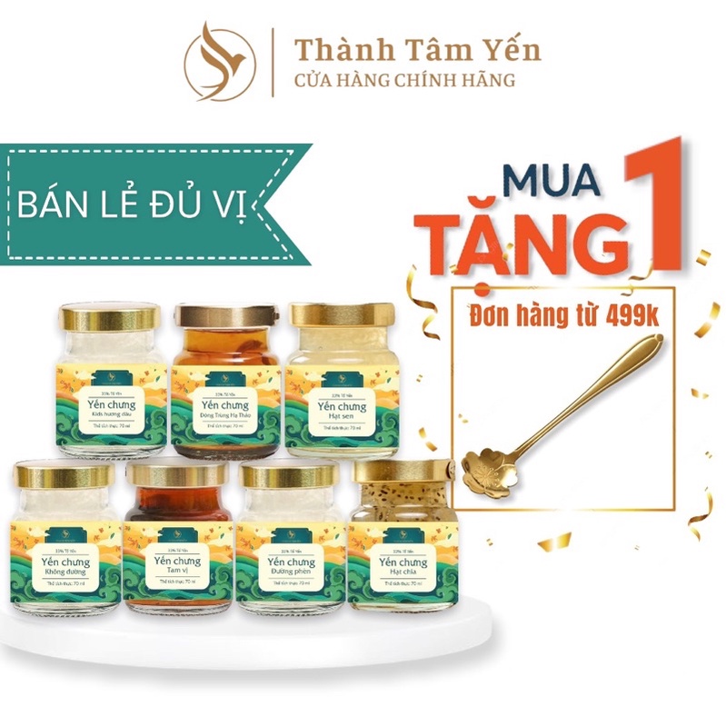 Bán Lẻ Yến sào Chưng sẵn - 33% Yến Tươi /hũ 70ml - Yến Sào Khánh Hòa