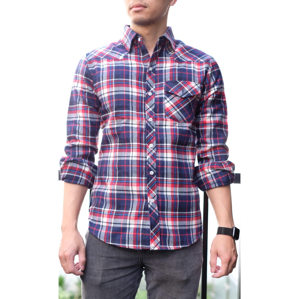 Áo sơ mi dạ kẻ cotton cực chất đường may tỉ mỉ tinh tế thiết kế hiện đại trẻ trung