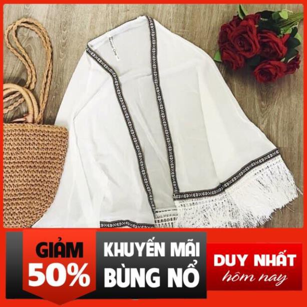Áo choàng Bikini, Kimono đi biển dáng ngắn thổ cẩm (Ảnh khách) đẹp