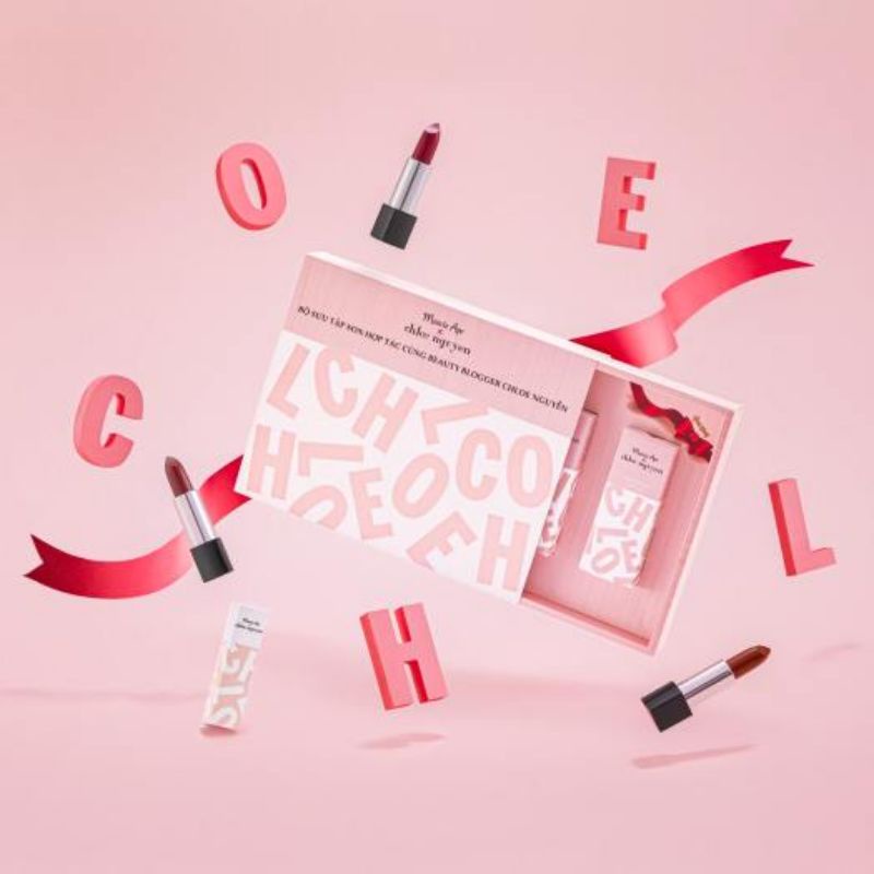 Hộp quà son thỏi Miracle Apo x Chloe Nguyễn Holiday Collection Lipstick 4g x 3