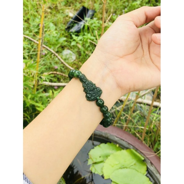 Vòng tay mix quan_âm ngọc_bích 8li