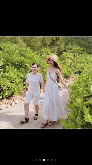 Maxi Hai Dây Cổ Tim Voan Lụa ( Kèm video hình ảnh thật) | BigBuy360 - bigbuy360.vn