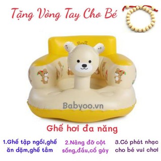 Ghế Hơi Tập Ngồi Nâng Cột Sống Cho Bé,Chống Ngã Về Phía Trước (Ghế Có Phát Nhạc)