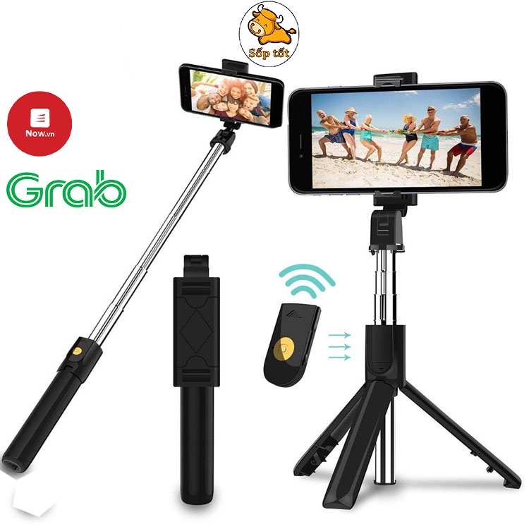 Gậy chụp ảnh 3 chân tripod có khiển từ xa thu dài ngắn selfie mọi lúc mọi nơi GD95