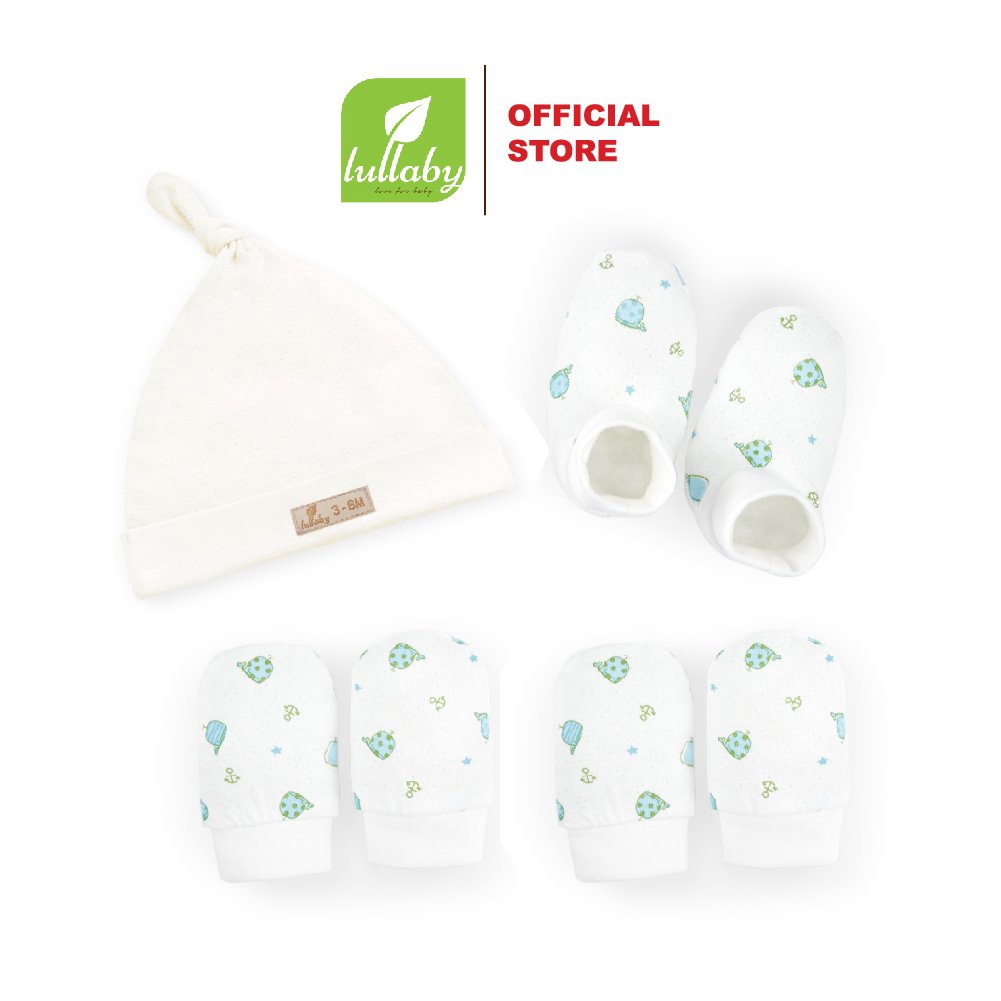 Set phụ kiện (bao tay/bao chân/mũ thắt nút) Lullaby NH040506-17