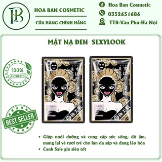 Mặt Nạ Đen Tinh Chất Vàng Và Hoa Hồng Thấm Sâu Cấp Nước Sexylook Intensive Hydrating Blackmask 28ml/ mặt nạ - SYL03