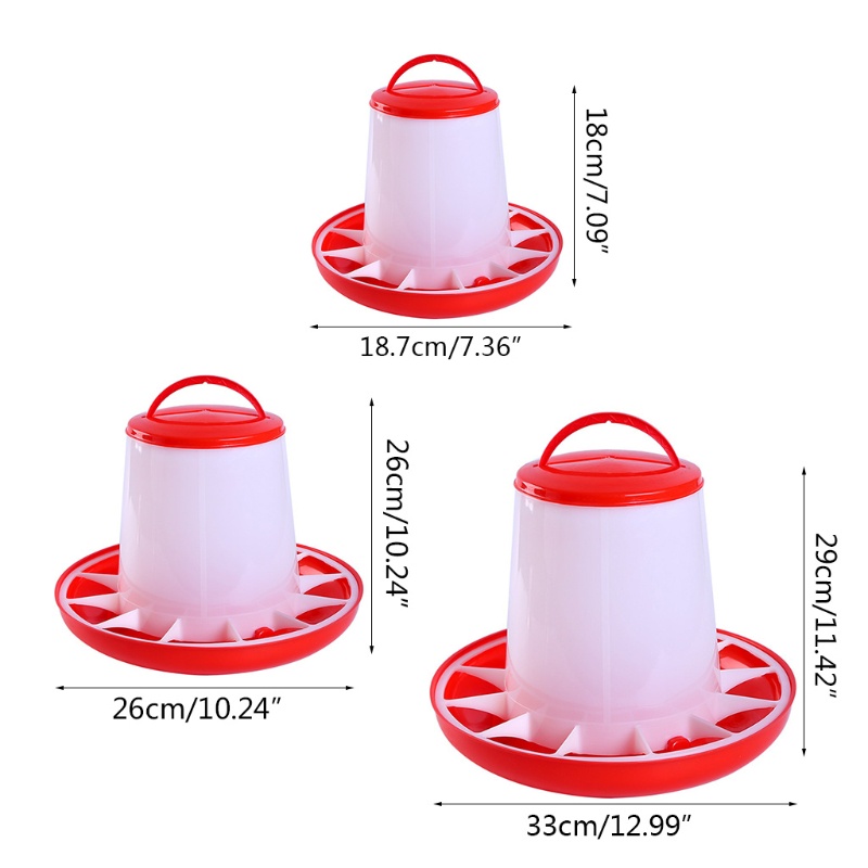Dụng Cụ Cho Gà Ăn Bằng Nhựa Có Tay Cầm Tiện Lợi