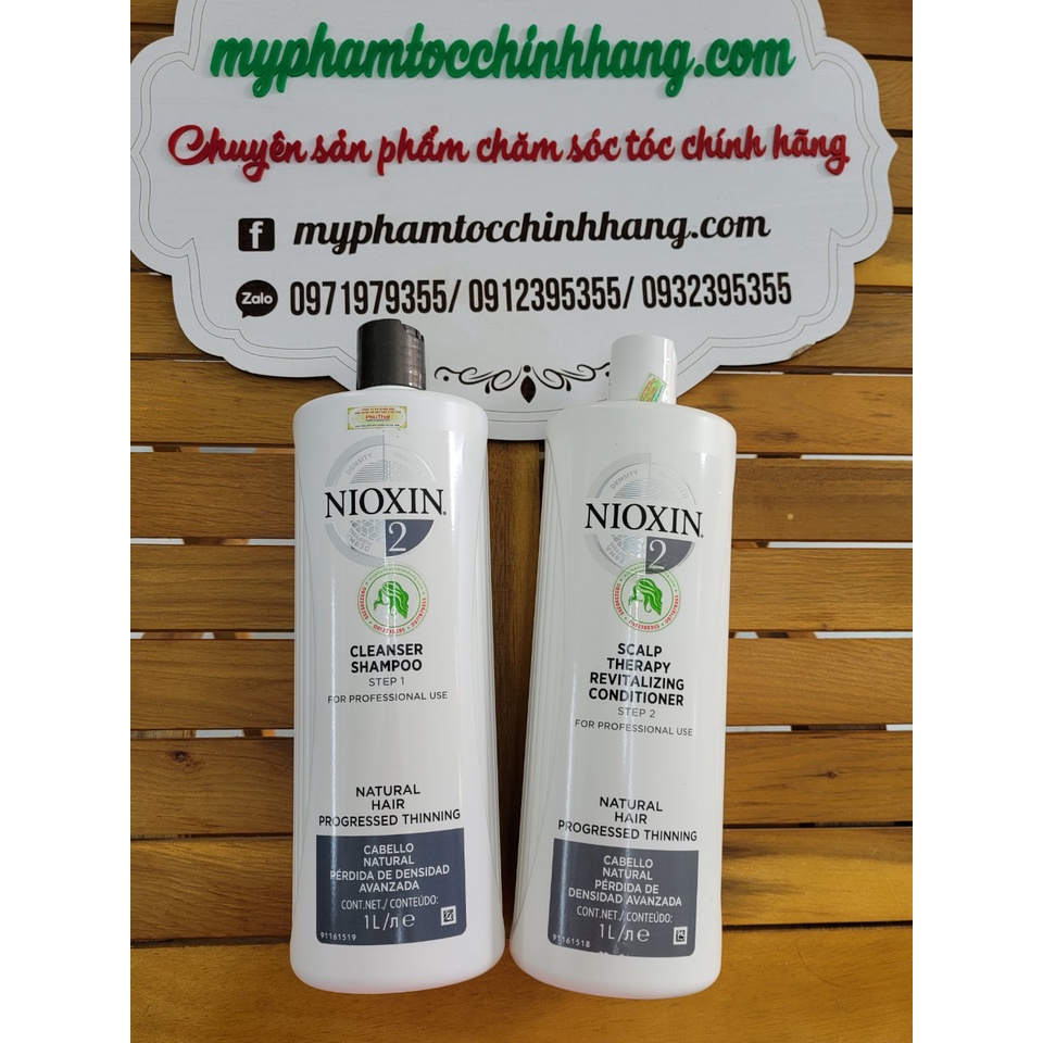 DẦU GỘI XẢ NIOXIN 2 1000ML*2 (CHO TÓC MẢNH, TỰ NHIÊN, RỤNG NHIỀU)