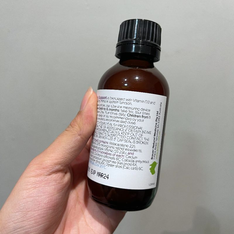 Siro Brauer Immunity Support tăng đề kháng 100ml cho bé từ sơ sinh trở lên