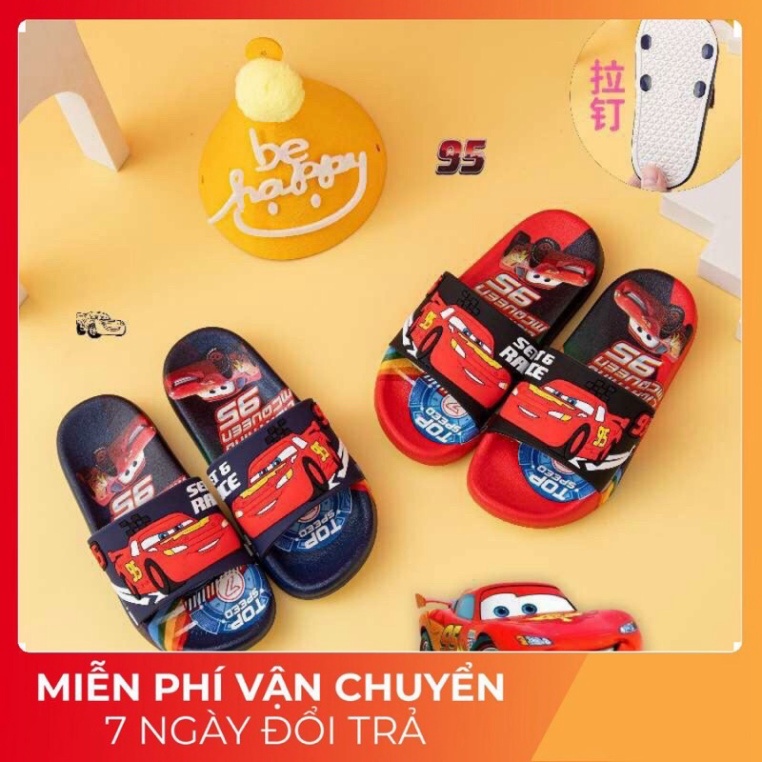 Dép lê Bé Trai Hoạ tiết Ôtô. Dép Đế Dẻo Siêu Nhẹ, Mẫu tiên tiến nhất cho bé