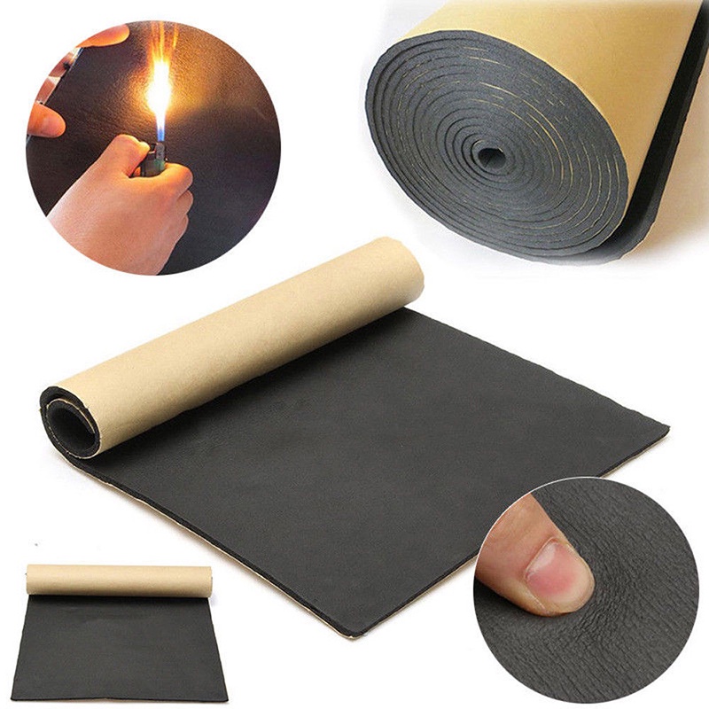 50*50cm Car Sound Proofing Rubber Deadener Self Adhesive Foam Insulator 5mm