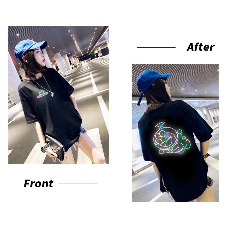 ÁO THUN PHẢN QUANG 7 MÀU TAY LỠ NAM NỮ DOREMON