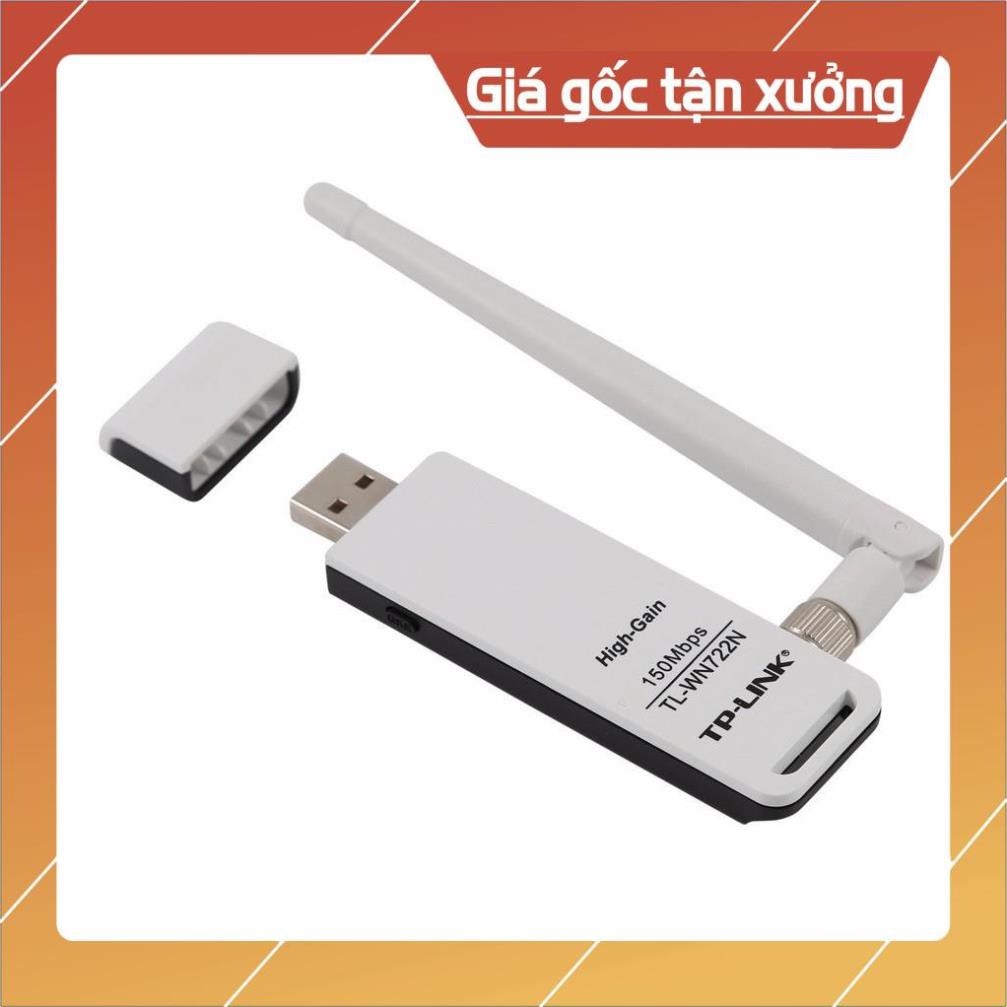 Hàng chính hãng - USB Wireless Thu Sóng Wifi TPLINK WN 722N - Chuẩn N, 1 Anten (Hãng Phân Phối Chính Thức)