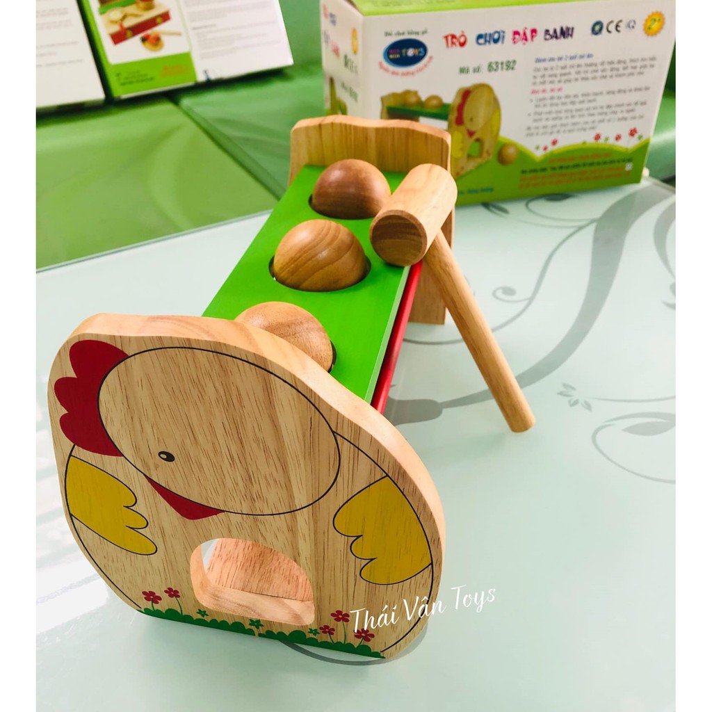 Bộ đồ chơi đập bóng bằng gỗ cho bé | Trò chơi đập banh winwintoys