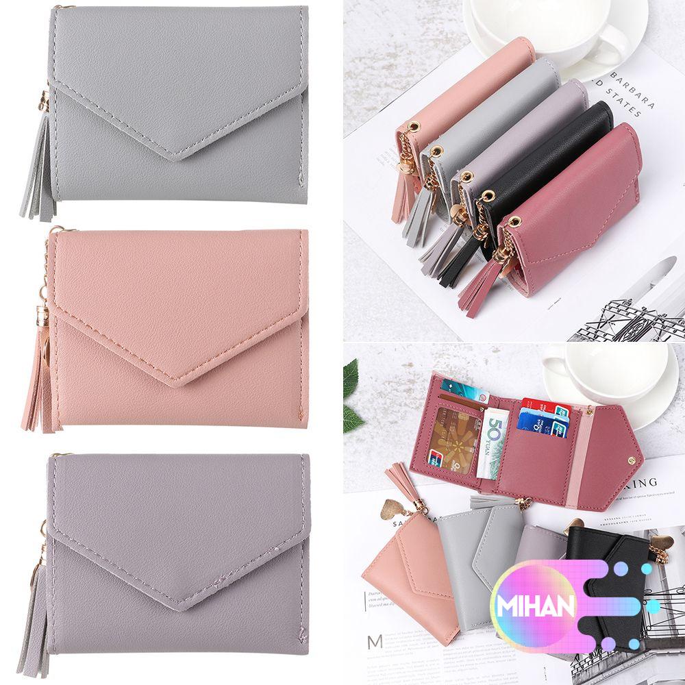 Ví Da PU Cỡ Lớn Có Khóa Kéo Đa Năng Nhiều Màu Sắc Thời Trang Dành Cho Nữ MIHAN1