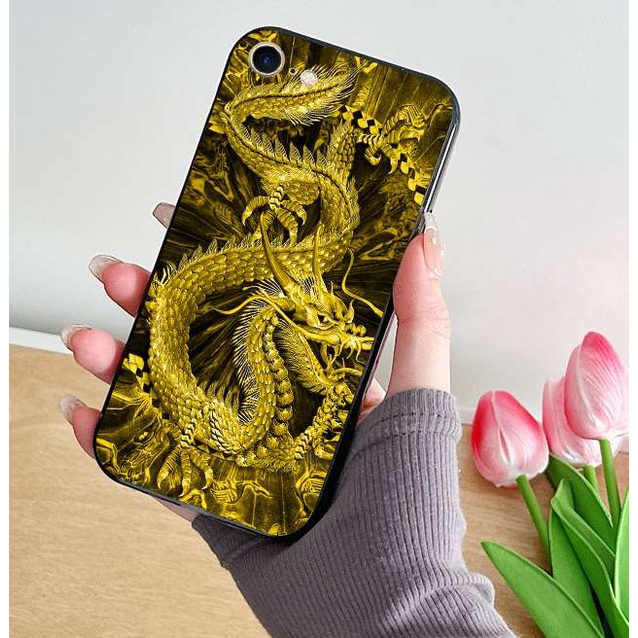 Ốp kính 3D cho iPhone 5/5s/5SE - iPhone 6/6s - iPhone 7/8 - iPhone 6+/6 Plus - iPhone 7+/8 Plus - iPhone Xsmax hình Rồng