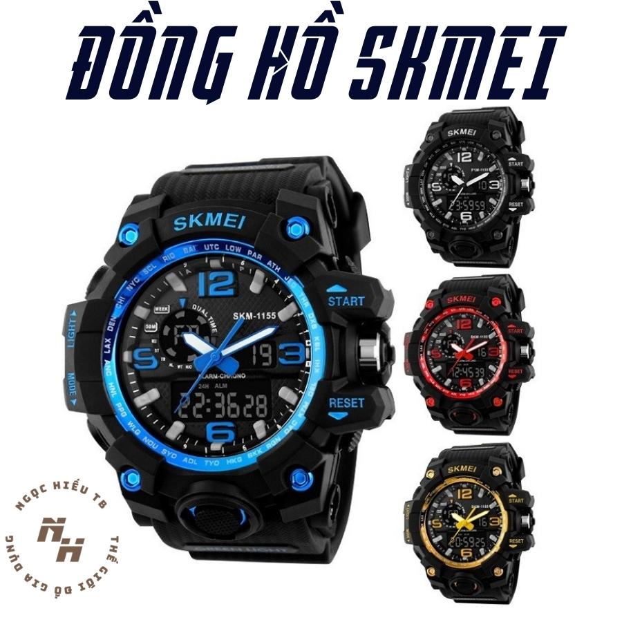 ĐỒNG HỒ NAM SKMEI 1155B KIM ĐIỆN TỬ - THIẾT KẾ TRẺ TRUNG - CÁ TÍNH - THỂ THAO - CHỐNG NƯỚC - BẢO HÀNH 12 THÁNG