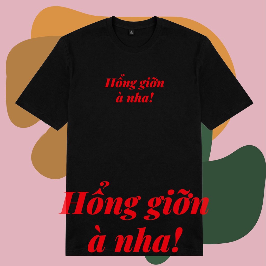 Áo thun tay ngắn unisex Chodole chất liệu vải cotton in chữ ngôn ngữ Saigon Hổng giỡn à nha