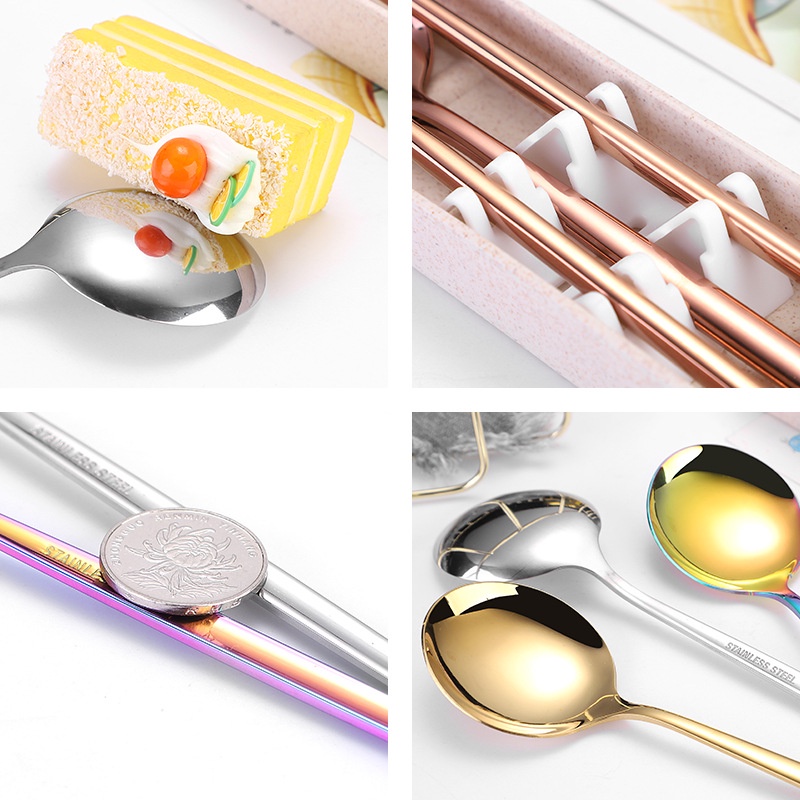 Bộ Dụng Cụ Ăn Uống Bằng Thép Không Gỉ Chất Lượng Cao