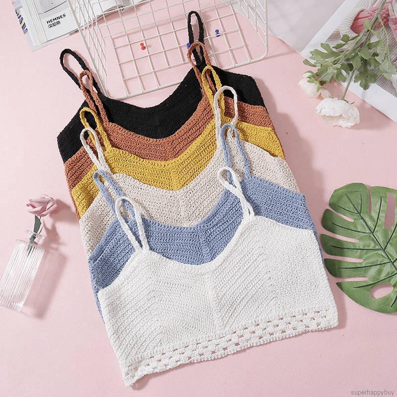 Áo croptop dệt kim handmade gợi cảm thời trang đi biển cho nữ Đẹp ⭐