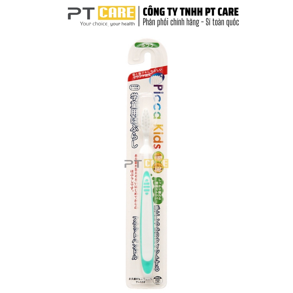 PT CARE | Bàn Chải Cho Bé 7-12 Tuổi Okamura Picca Kids Lông Mềm Nhật Bản