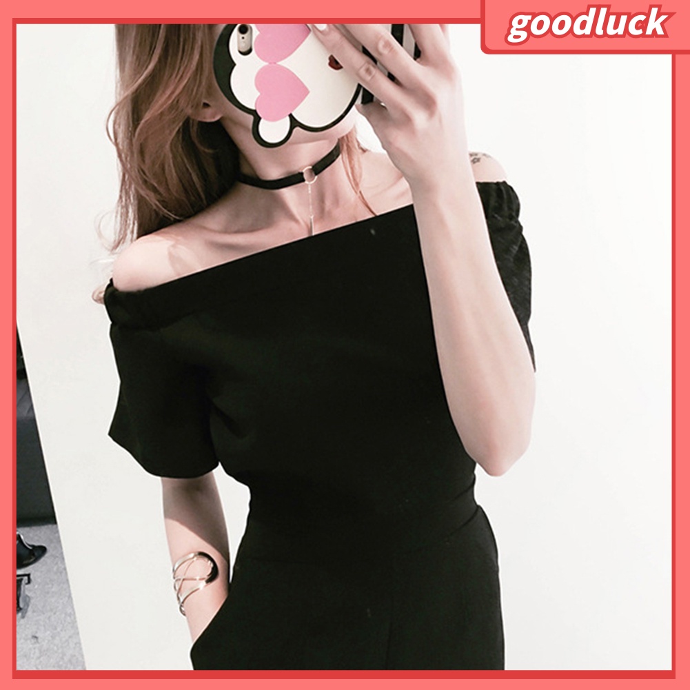 Vòng cổ ngắn mặt thanh kim loại thời trang cho nữ