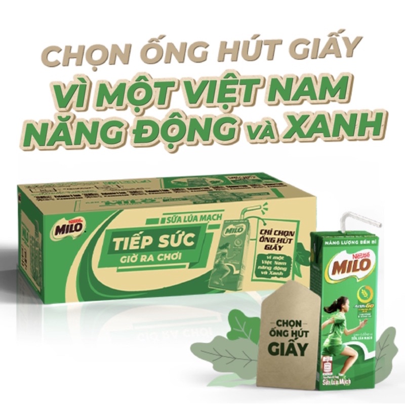 Thức uống lúa mạch MILO - thùng 48 hộp 180ml