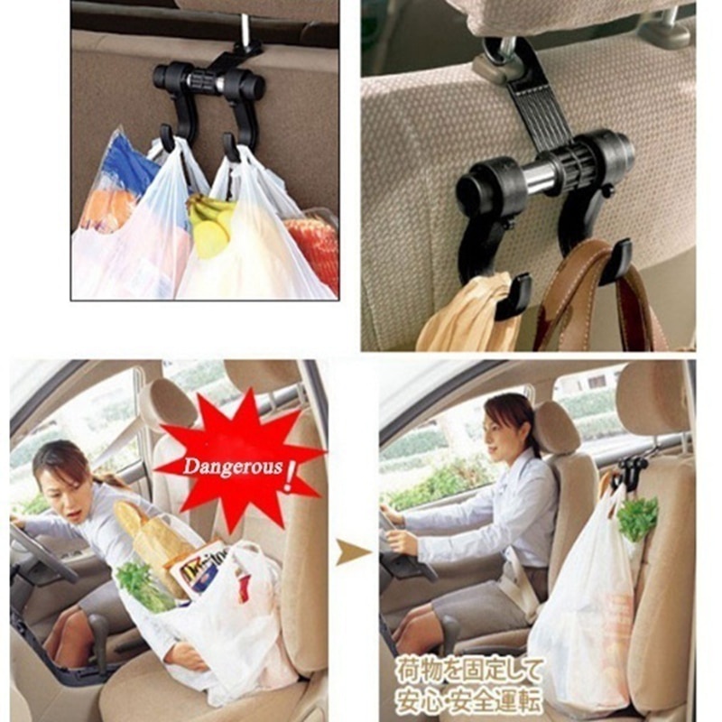 Móc Treo Đồ Gắn Lưng Ghế Ô Tô Đa Năng Tiện Dụng