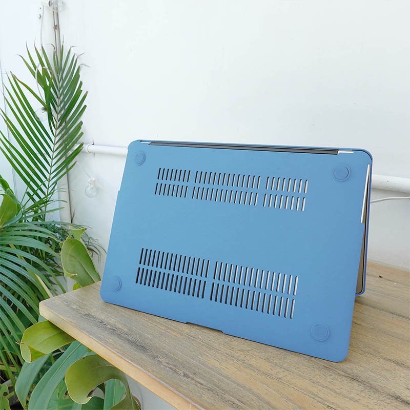 Combo 4in1 Case,Ốp Macbook Màu Xanh Pastel (Tặng Kèm Miếng Dán Màn Hình,Nút Chống Bụi,Kẹp Chống Gãy Sạc) | BigBuy360 - bigbuy360.vn