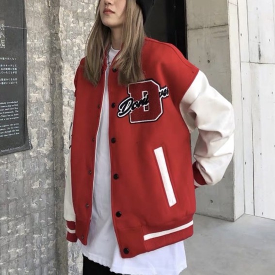 Áo Bomber - Jacket Vasity tay da chất dạ Dont Cower LOẠI 1