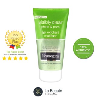 Neutrogena Visibly Clear Shine & Pore Gel Exfoliant Matifiant - Sữa rửa mặt tẩy da chết 150ml