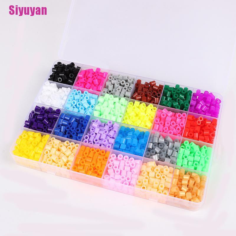 Set 24 Hạt Hama 5mm Làm Đồ Chơi Thủ Công 3D DIY Cho Bé