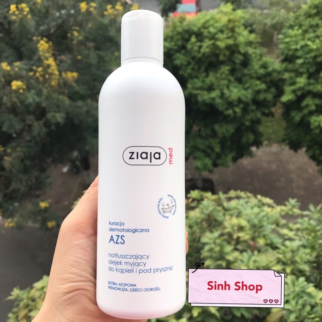 [Mẫu Mới] Dầu Tắm Mềm Mịn Da Ziaja Med Atopy Hàng Balan 270ml (bill ảnh sau)