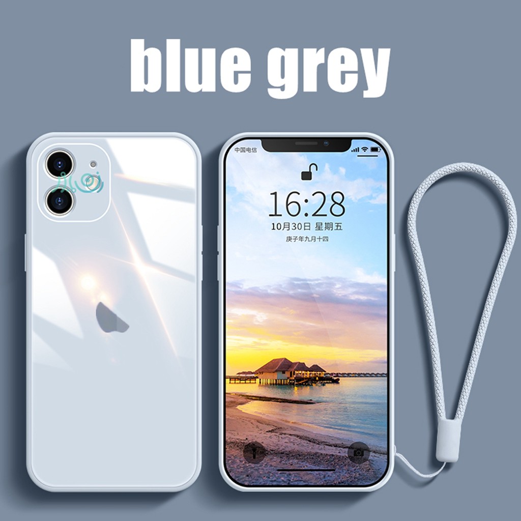 Ốp điện thoại silicone tráng kính cường lực thích hợp cho iPhone 13 Pro MAX 11 12 Pro MAX XS MAX XR X 7+ 8 Plus SE 2020