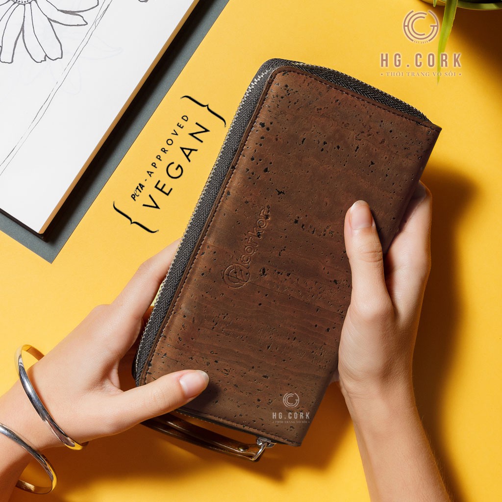 Ví nữ bóp nữ cao cấp cầm tay CORK WALLET LONG - HGcork Corkor CK252 - Nhiều màu - Hàng chính hãng, SX tại Bồ Đào Nha