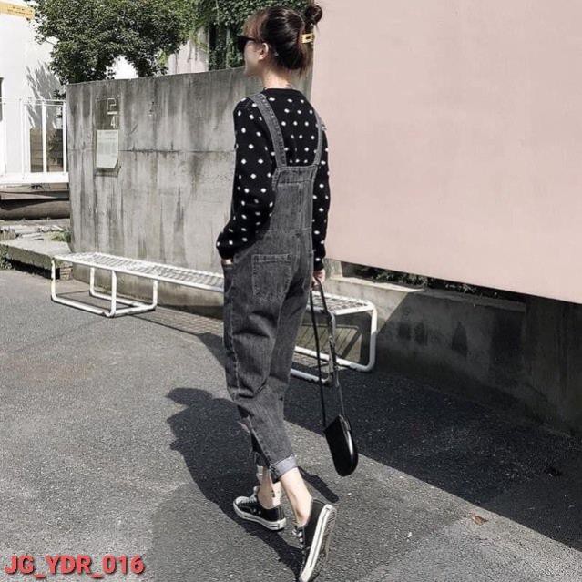 HCM Yếm Jean Quần Dài Xanh Đậm- Nhạt Huyền Thoại  JGCT209