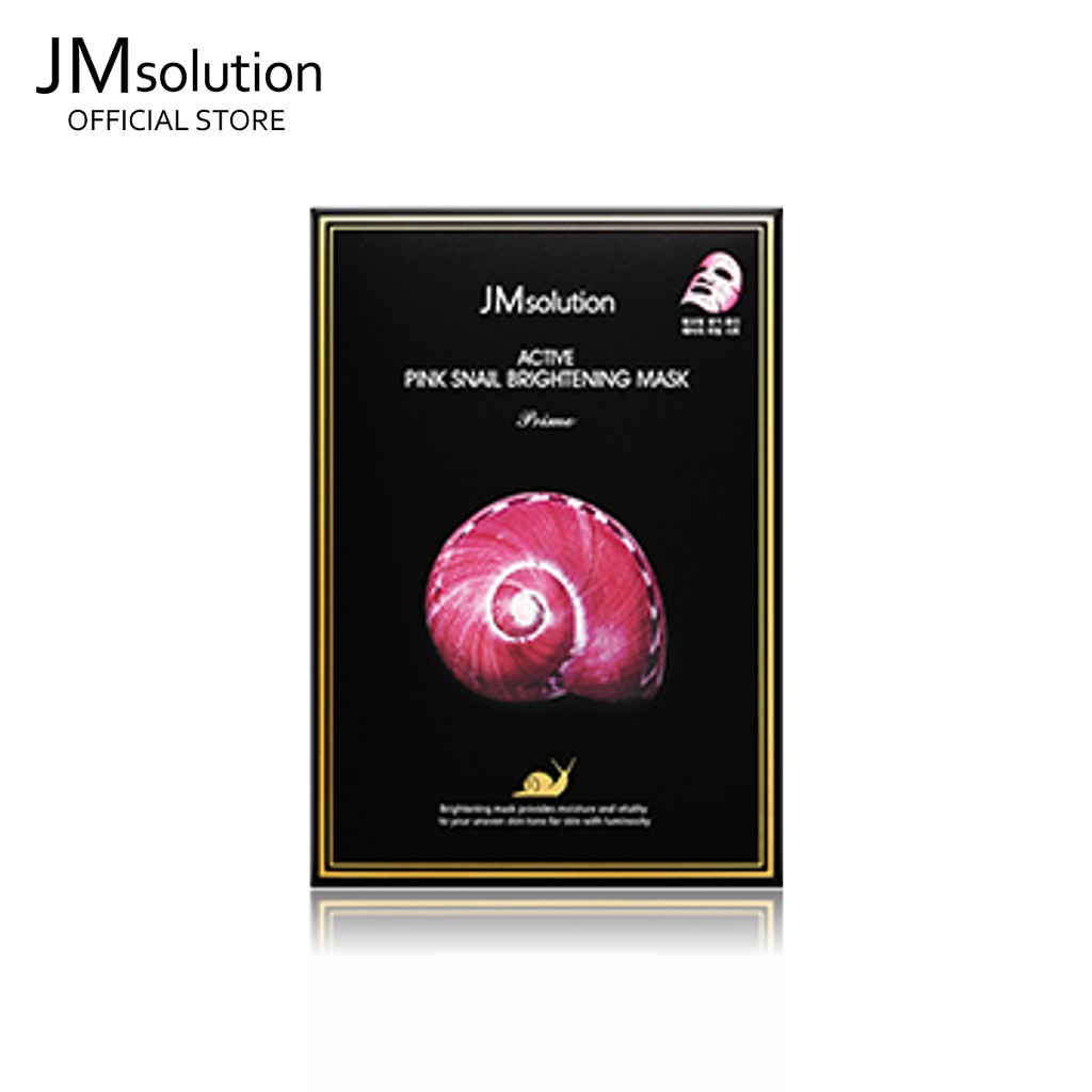 Combo 10 Mặt nạ ốc sên hồng JMSolution Active Pink Snail Brightening Mask trẻ hóa da 30ml x10