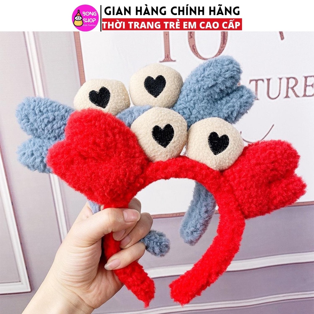 Bờm vải cài tóc hình con cua xinh xắn