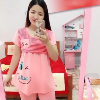 Combo 5 bộ bầu lửng cho mẹ, cotton
