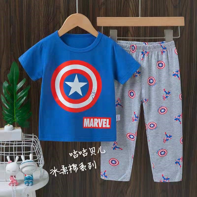 Đồ Bộ Áo Cộc Quần Dài Cho Bé Trai size 8kg-37kg, Bộ Cộc Tay Xuất Hàn Cho Bé