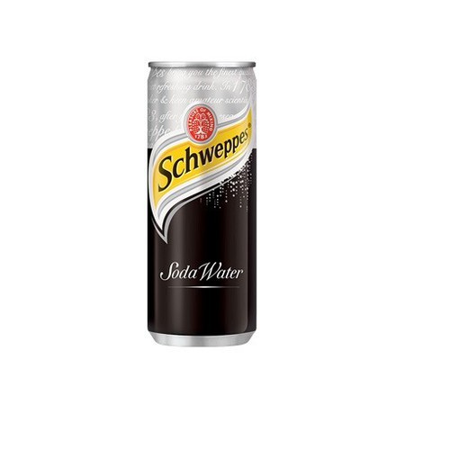 Combo 6 Lon Nước Giải Khát Có Gas Schweppes Soda Sleek Lon 330ML LL2.11