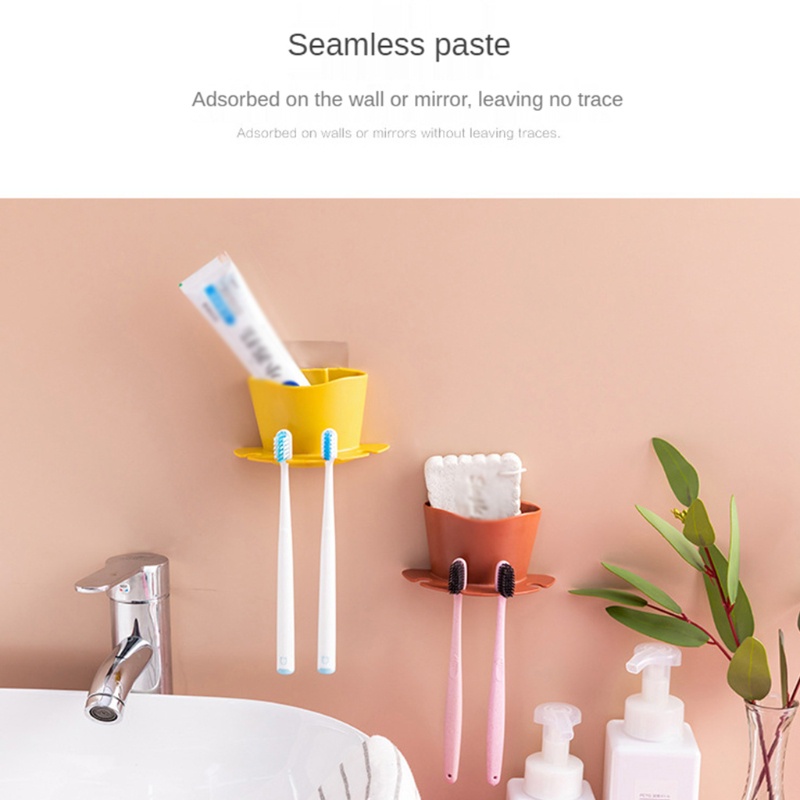 Giá Đỡ Bàn Chải Đánh Răng / Dao Cạo Râu Đa Năng Gắn Tường Tiện Lợi